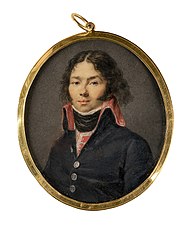 Christophe Guérin,Portrait d'homme, miniature sur ivoire, 1796