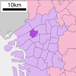 Fukushima'nın Osaka'daki konumu