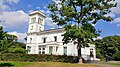 The main aspect and belvedere of Runcorn Town Hall in Cheshire, England