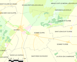 Mapa obce Somme-Suippe