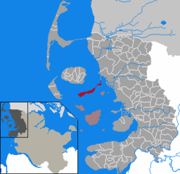 Läget för kommunen Langeneß i Kreis Nordfriesland