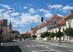 Liberty Square, the central square in Slovenska Bistrica