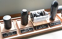 Munitions at Fort McAllister, showing a grapeshot projectile