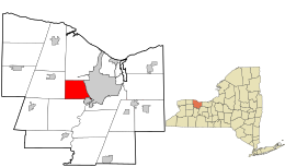 Location in Monroe County and the state of New York.