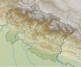 Map showing the location of Dakshini Nanda Devi