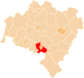 Lage des Landkreises Wałbrzych in der Woiwodschaft Niederschlesien