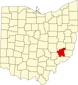 Locatie van Noble County in Ohio