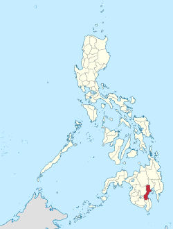 Mapa ning Kadabáwan ampong Davao del Sur ilage