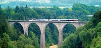 S-Bahn von Thurbo auf dem Sitterviadukt bei St. Gallen Bruggen