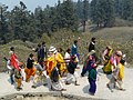 Tungnath idol being taken up to the temple, Uttarakhand