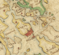 Karta av Vaxholm 1652-1739.[10]