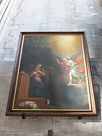 Photo du tableau « Annonciation » au-dessus du confessionnal