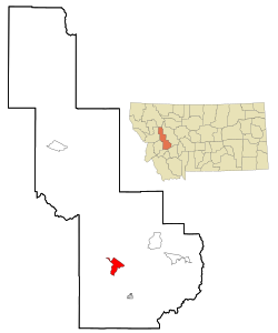 Location of Garrison, Montana