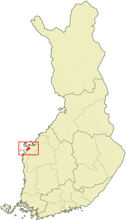 Kaart met de locatie van Vaasa