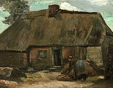 Cottage with Peasant Woman Digging, 1885, Private collection (F89)