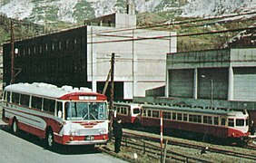 Bahnhof Yūbari-honchō in den frühen 1970er Jahren