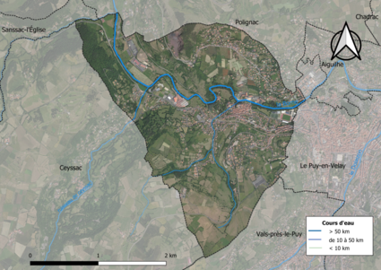 Vue aérienne du territoire communal.