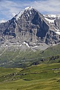 North face of Eiger as seen from Männlichen, Bern, Switzerland, 2012 August.jpg