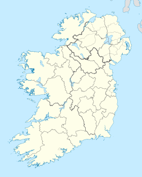 Map of the Republic of Ireland with the ten League of Ireland First Division teams