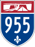 Autoroute 955 marker