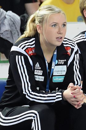 Le 15 novembre 2014, lors de la rencontre de Ligue des champions - Metz Handball / Larvik HK.