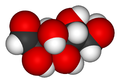 Model de boles de la cadena de la D-glucosa