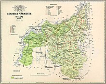 Map of Szabolcs county in the Kingdom of Hungary