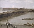 Brown and Silver Old Battersea Bridge (1859)