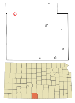 Location of Sun City, Kansas