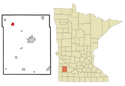 Location of Minneota, Minnesota
