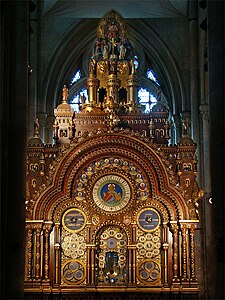 Beauvais astronomical clock in Beauvais Cathedral