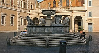 Fontena på Piazza Santa Maria in Trastevere (1499-1659)