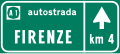 Segnale di preavviso per avviare all'autostrada