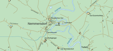 Karte von Nemmersdorf und Umgebung