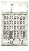 Daily Post Building, 1873, North side of Larned between Griswold and Shelby.