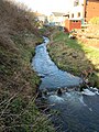 The River at its outfall into the North Sea, looking back upstream