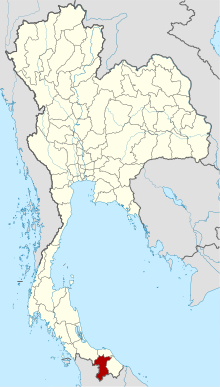 Map of Thailand highlighting Yala Province