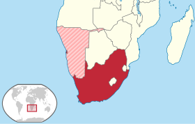 Localização de África do Sul