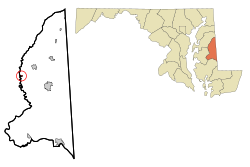 Location of Hillsboro, Maryland