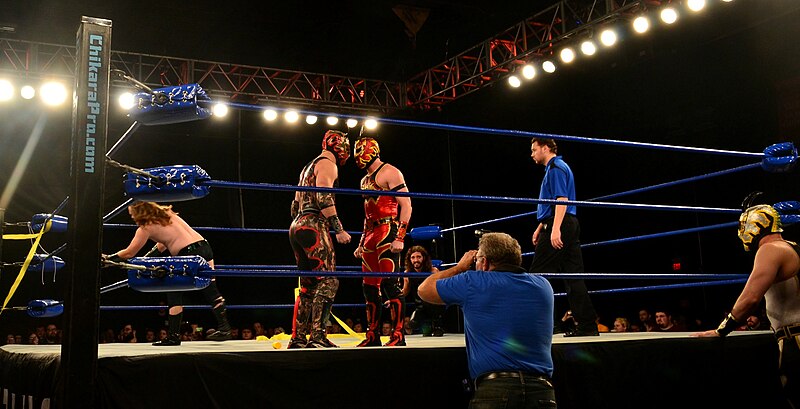 File:Fire Ant vs Soldier Ant during CHIKARA's Top Banana at 2300 Arena.jpg