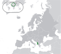 Location of Shqipëria