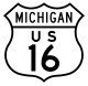 US 16 shield for Michigan from 1948