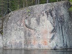 Peintures murales à Valkeala (âge de la pierre).