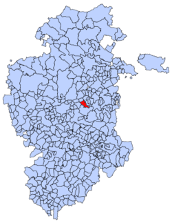 Municipal location of Barrios de Colina in Burgos province