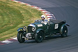 Bentley 4½ Litre supercharged, 1931, on the Nürburgring in 1989, front and left side