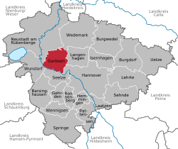 Elhelyezkedése Region Hannover térképén