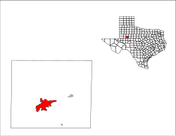 Location of Big Spring in Howard County, Texas