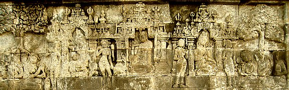 Lalitavistara - 038 S-21, Queen Maya in more than one Palace (8598197709).jpg