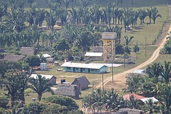 A view of San Pablo village from the mountains near Red Bank village.