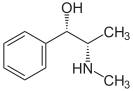 Structuurformule van (+)-Pseudo-efedrine